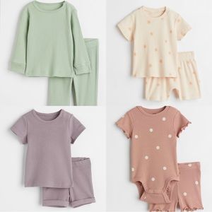 H&M Baby Rib Knit Set Bundle, Size 2-4 Months